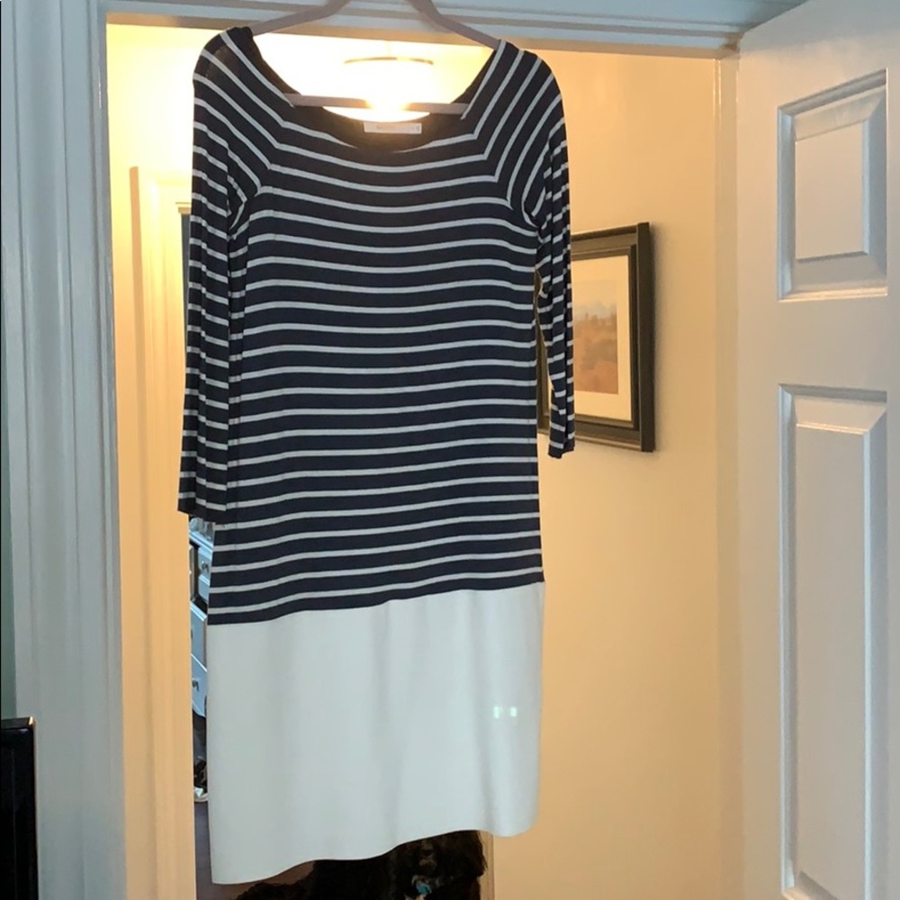 Navy/White Dress